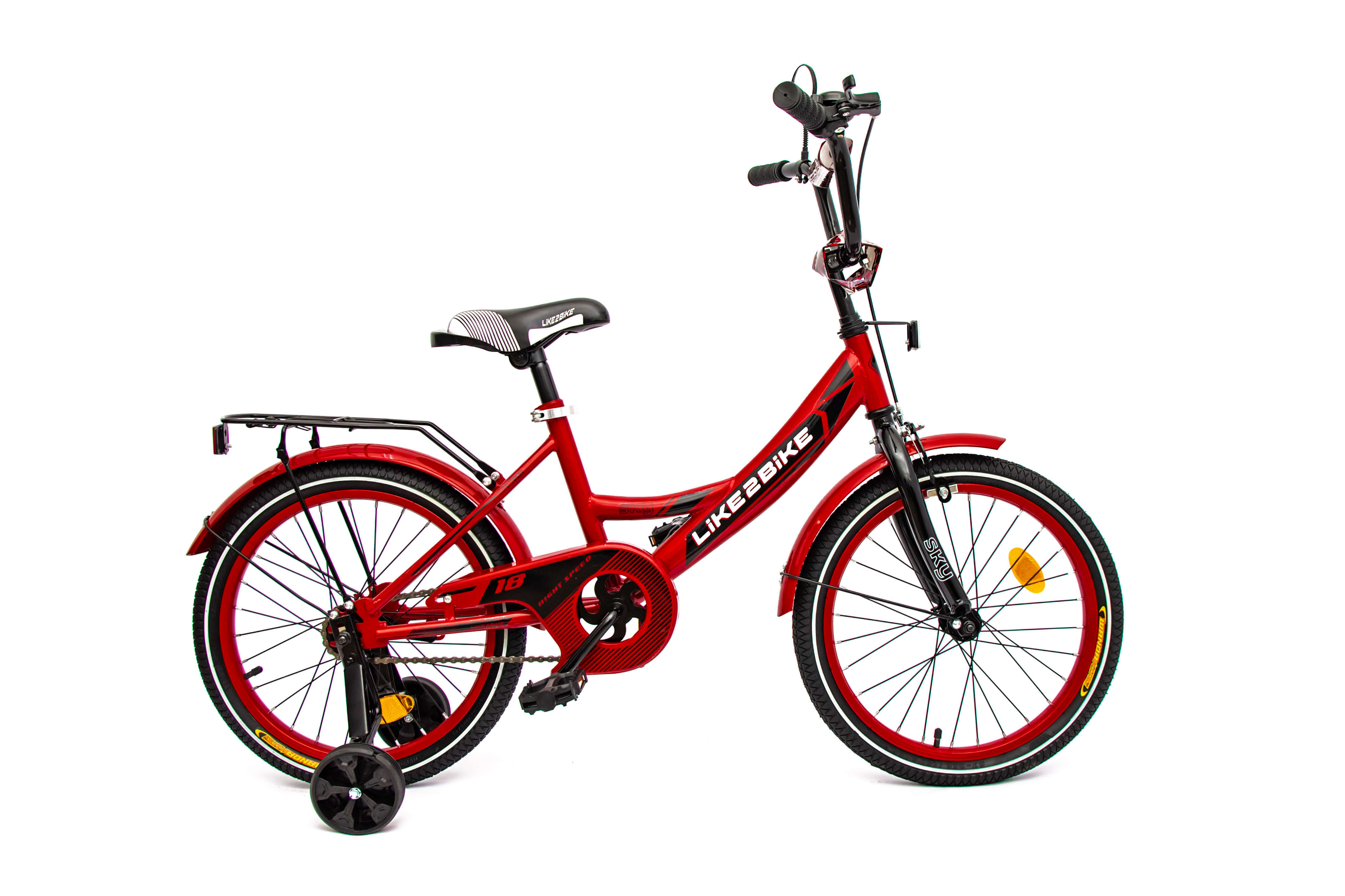 Дитячий велосипед Like2Bike Sky 211801 Bordo 18 дюймів двоколісний Like2Bike - купити в Україні