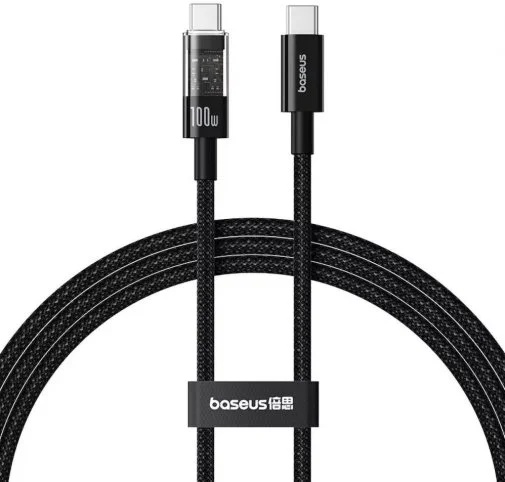 Дата-кабель Baseus Gem Fast-Charging Data 100W (P10373000111-00) Type-C (тато)  -  Type-C (тато) 2m Black