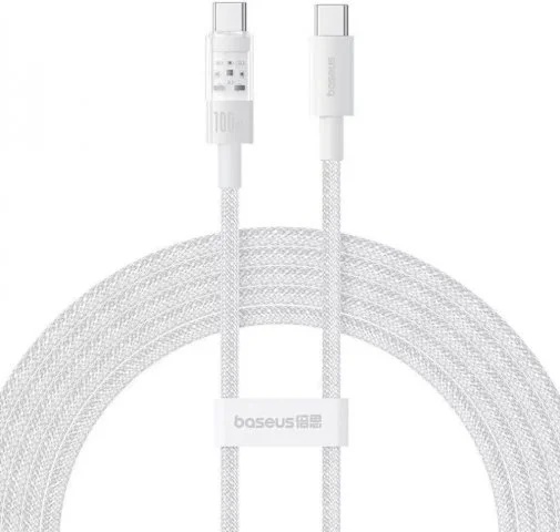 Дата-кабель Baseus Gem Fast-Charging Data 100W (P10373000211-01) Type-C (тато)  -  Type-C (тато) 2m White Baseus - купити в Україні