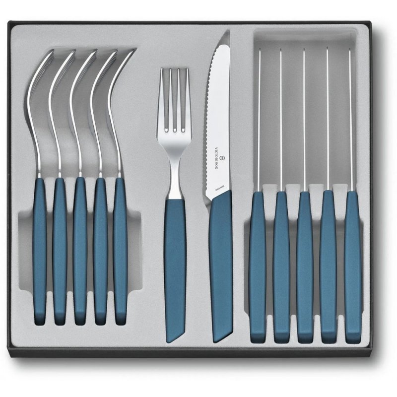 Набір столових приборів Victorinox Swiss Modern Table Set Vx69096.11W2.12Blue 12 предметів Victorinox - купити в Україні