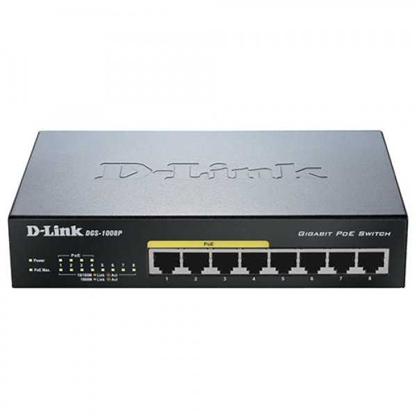 

Світч D-Link DGS-1008P 8 портів, DGS-1008P