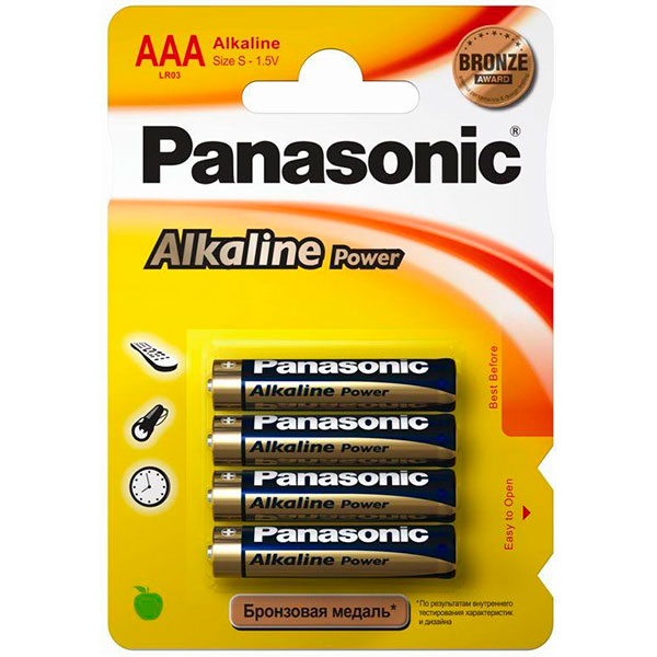 

Батарейка AAA Panasonic AAA bat Alkaline 4шт Alkaline Power блістер (4шт, AAA bat Alkaline 4шт Alkaline Power
