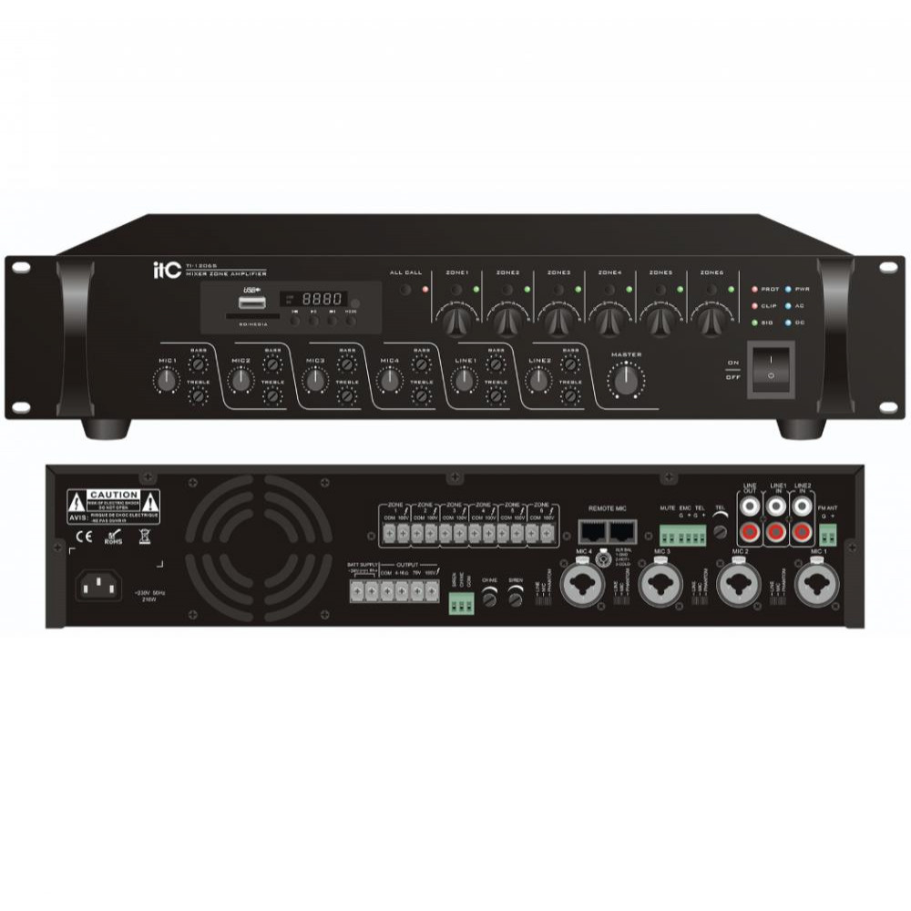 Підсилювач звуку ITC TI-3506SBlack