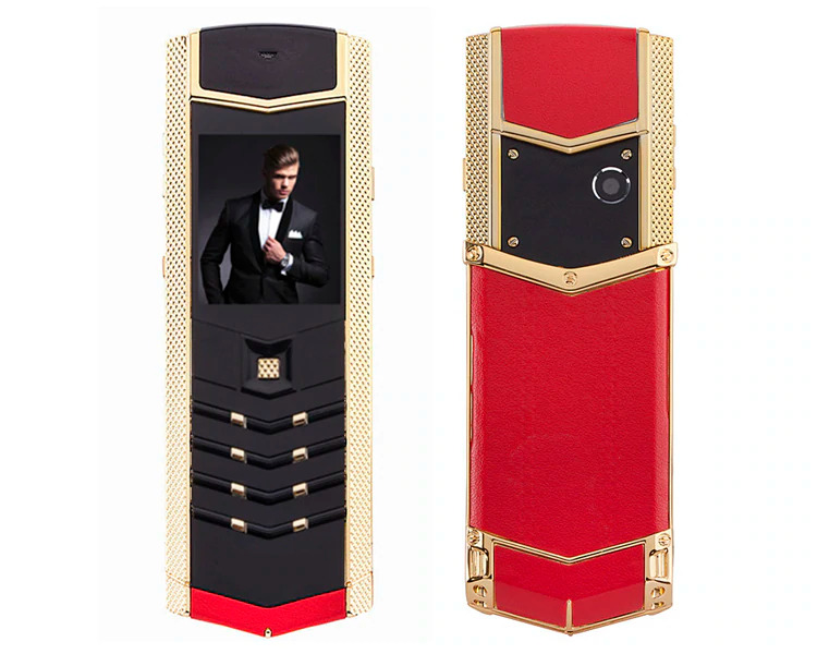 Кнопковий телефон H-Mobile V1 (Hope V1) Red Gold Vertu design