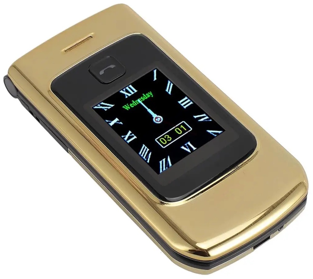 Кнопковий телефон Tkexun F18 (Happyhere F18) Gold