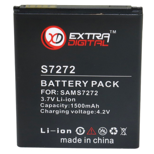 

Акумулятор Samsung G313/ S7272 Extradigital BMS6298 1500 mAh, BMS6298