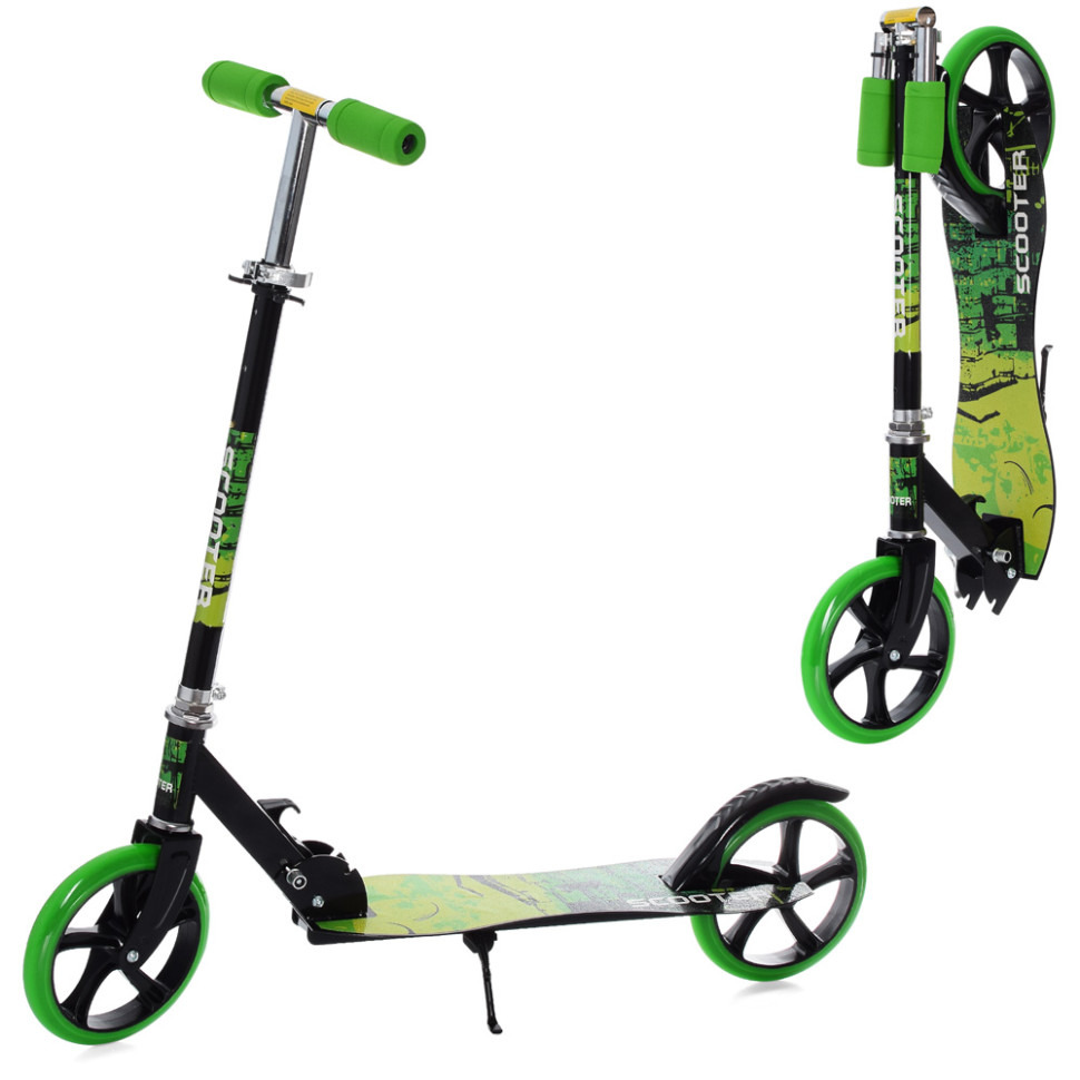 Самокат iTrike SR 2-050-1 Black Green дитячий складaний