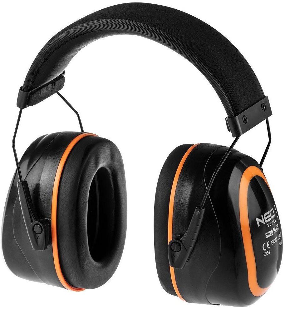 Захисні навушники Neo Tools SNR 30 дБ Black Orange категорія III, ізолююча піна G-TECH