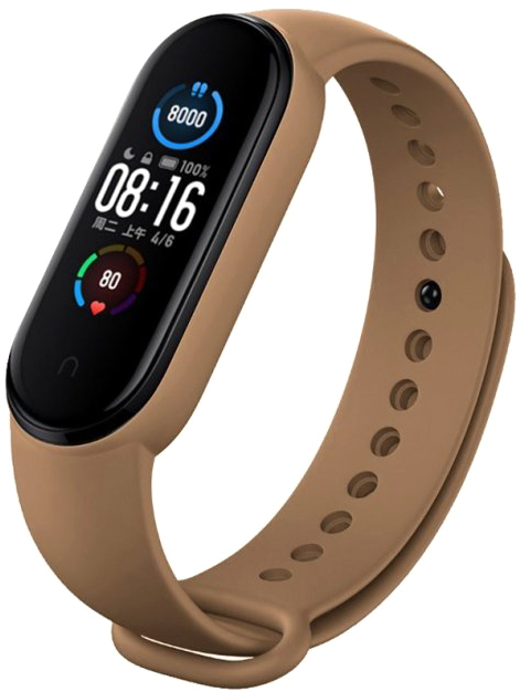 Ремінець для фітнес-браслету BeCover для Xiaomi Mi Smart Band 5 / Mi Smart Band 6 / Mi Brown