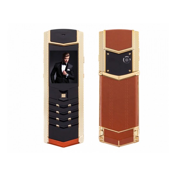Кнопковий телефон H-Mobile V1 (Hope V1) Brown Gold Vertu design
