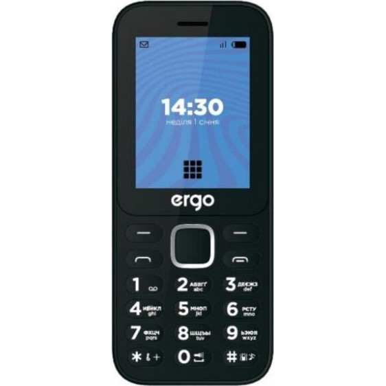 Кнопковий телефон Ergo E241 Black Dual Sim