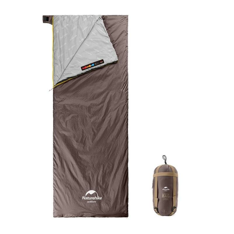 Спальний мішок Naturehike Lightweight Summer LW180 NH21MSD09 Brown p-p M Naturehike - купити в Україні