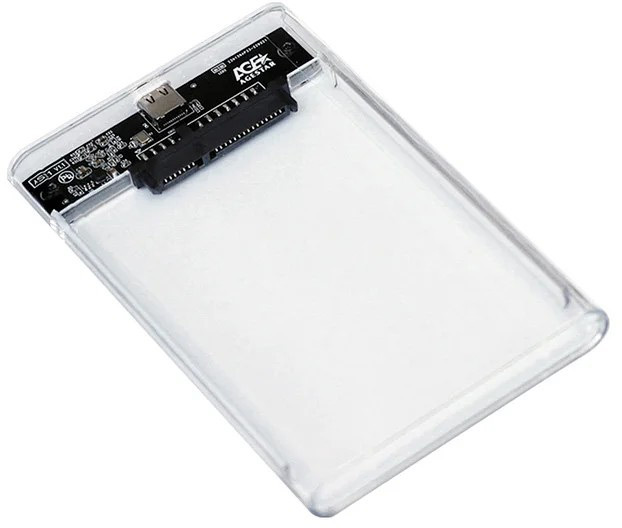 Зовнішня кишеня для диска AgeStar для 2.5 SATA USB 3.2 Transparent (3UB2P4C)