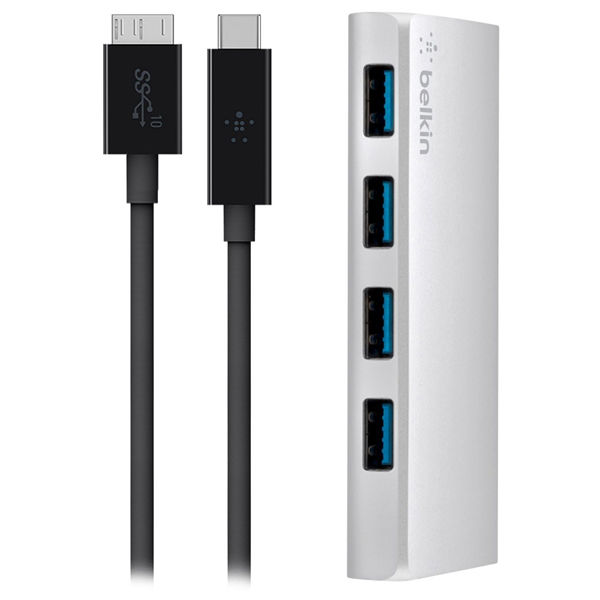 

USB-хаб Belkin Ultra-Slim Metal (активний) Silver, Ultra-Slim Metal