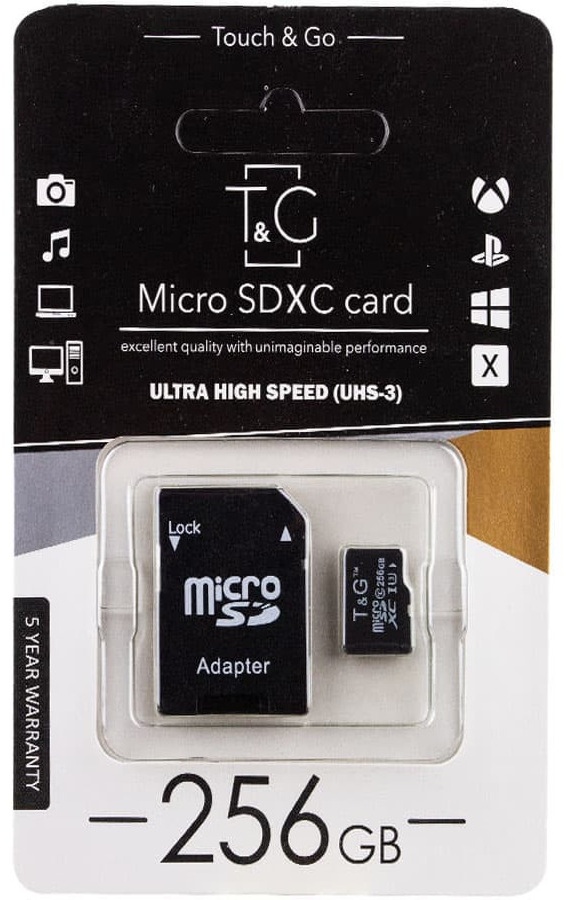 Карта памяті T&amp;G 256Gb (UHS-3)(Class 10) microSDXC
