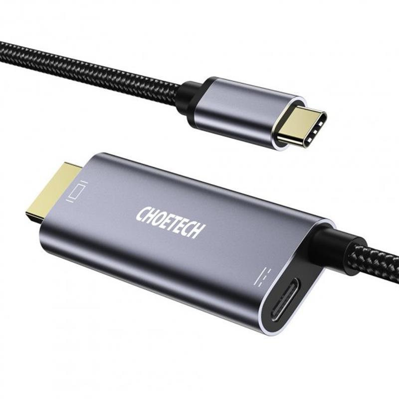 Відео-кабель Choetech XCH-M180GY USB Type-C(тато)HDMI(мама), 1.8m Gray
