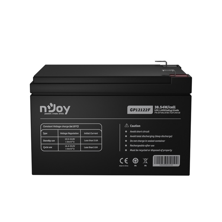 Акумулятор для ДБЖ NJOY GP12122F 12V (BTVACATBCTI2FCN01B) VRLA NJOY - купити в Україні