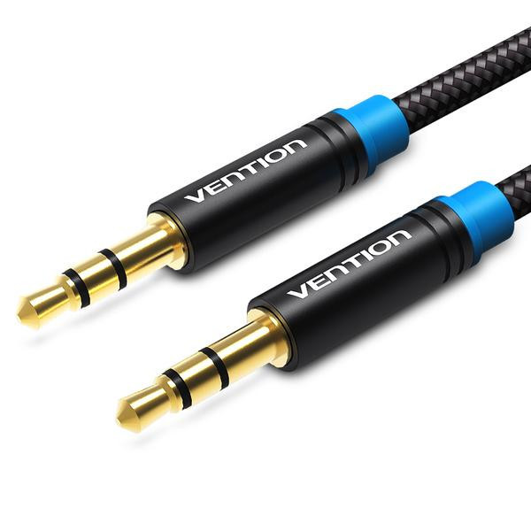 Аудіо-кабель Vention 3.5 мм(тато)-3.5 мм(тато) 0.5м Black (P350AC050-B-M)
