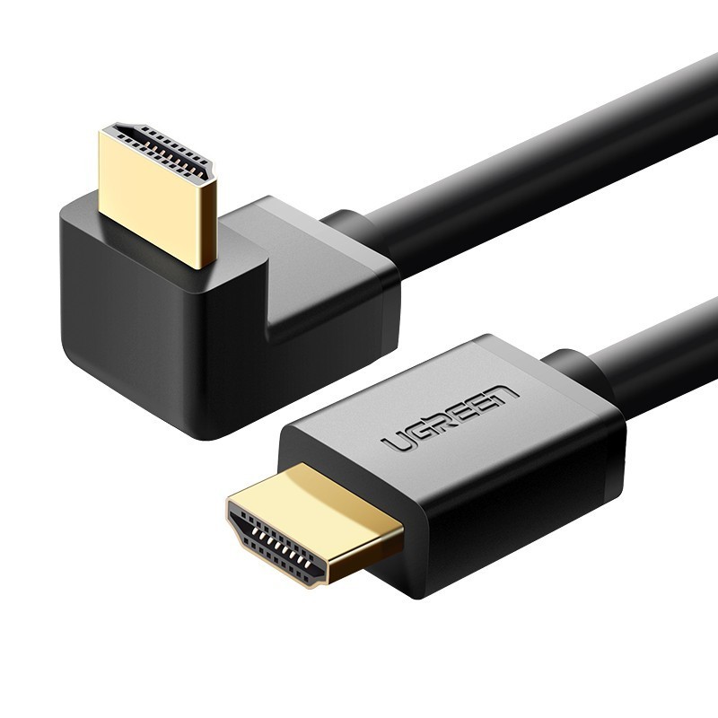 Відео-кабель Ugreen HD103 Cable Right Angle 90 Degree HDMI (тато) - HD Black (10173)