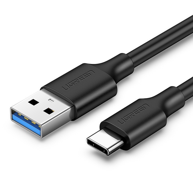 Дата-кабель Ugreen US184 USB 3.0 (тато) - USB Type-C (тато), 2m Black 2.4A (20884) Ugreen - купити в Україні