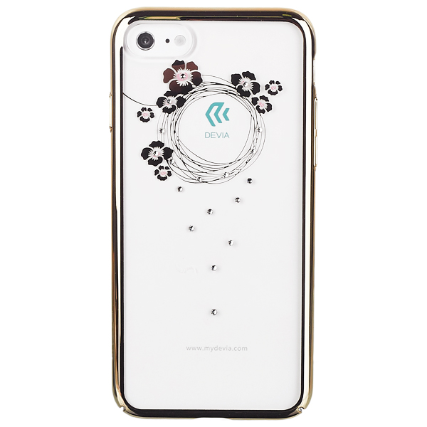 

Накладка для iPhone 7/iPhone 8 пластик Devia Crystal Garland Золотий, Crystal Garland iPhone 7