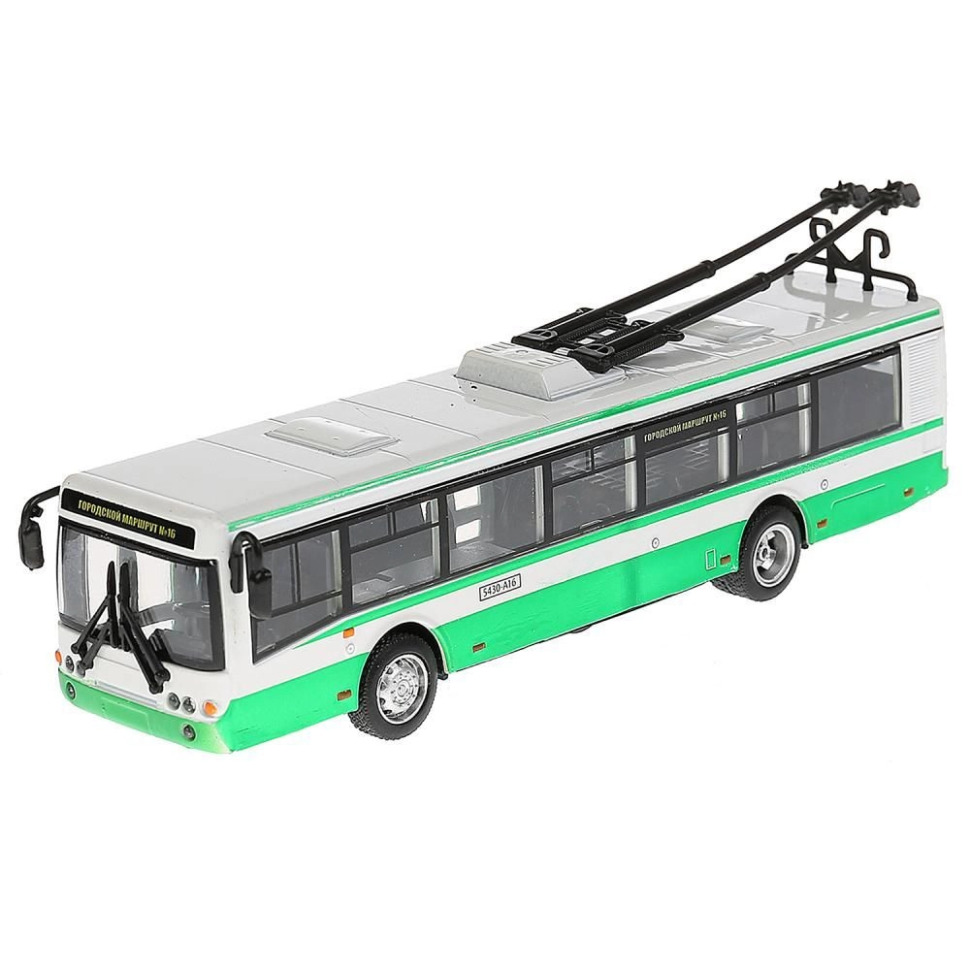 Іграшковий транспорт Play Smart 6407B Green тролейбус, Автопарк, металевий