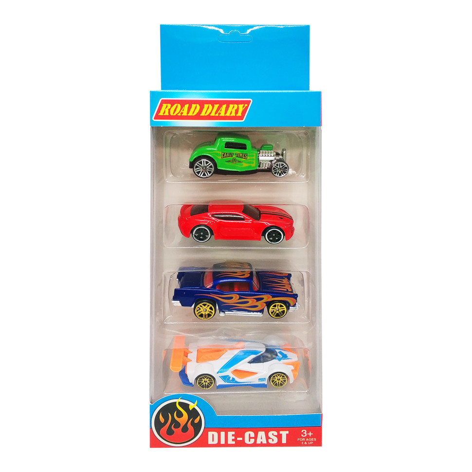 Ігровий набір A-Toys 698-04S-3 металеві машинки 4шт
