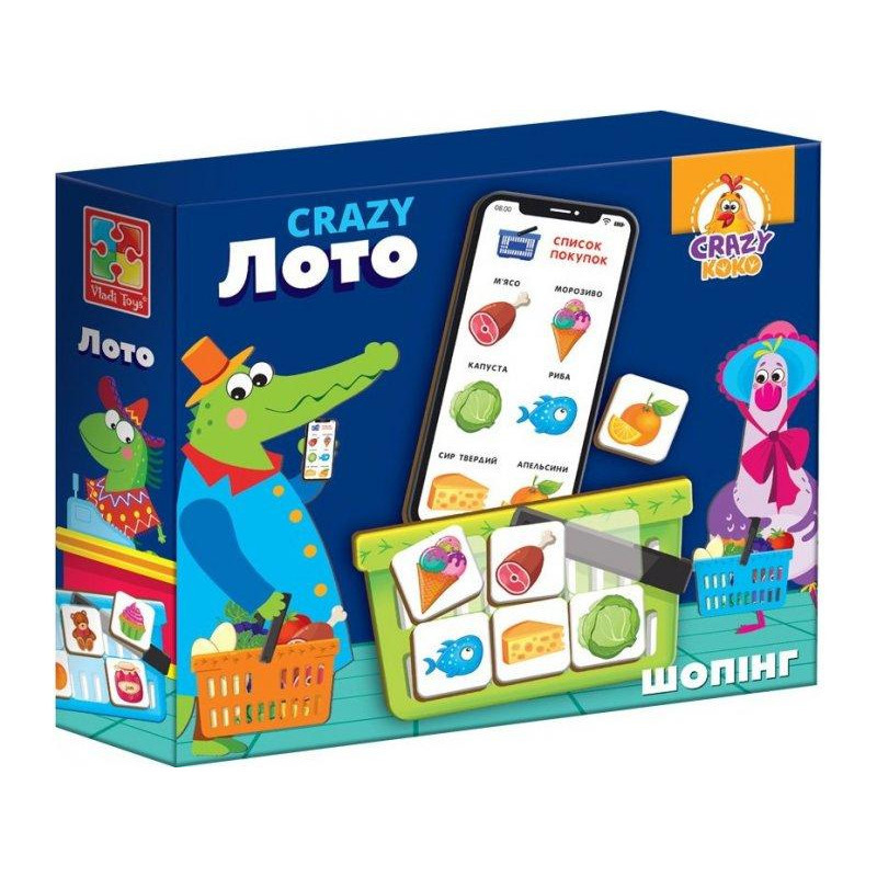 Настільна гра Vladi Toys VT8055-09 Crazy Лото укр.