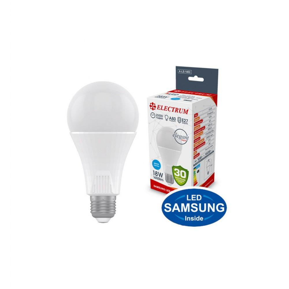Світлодіодна лампа Electrum LED A80 LS-33 Elegant 18W E27 6500K (A-LS-1453) Electrum - купити в Україні