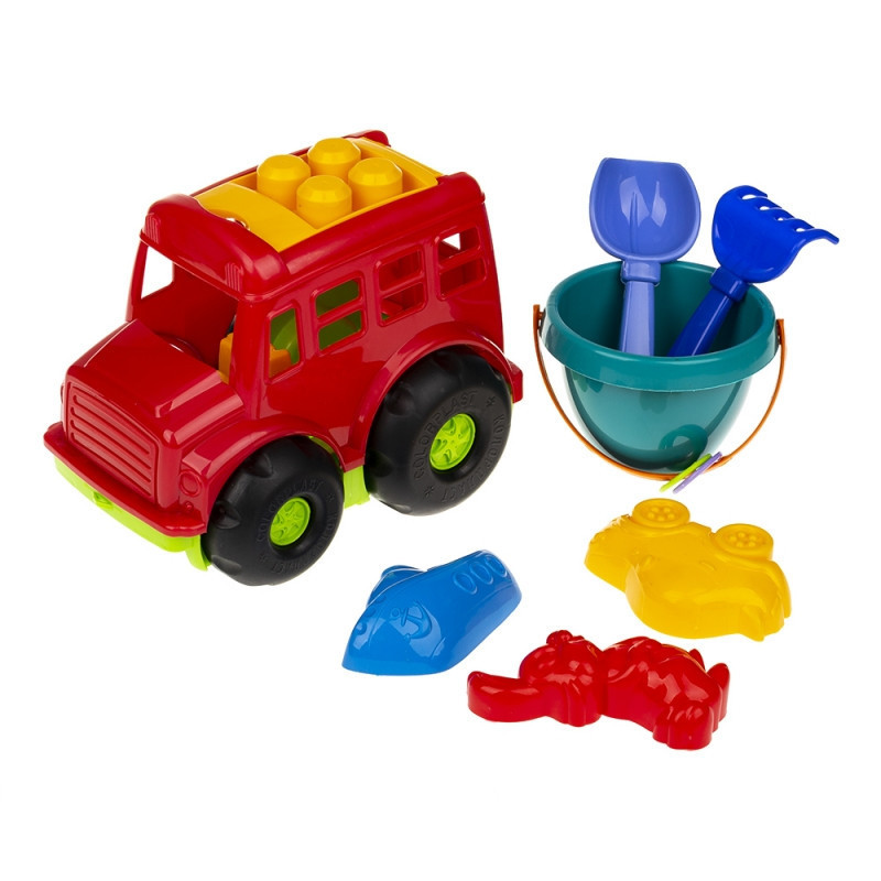 Набір для пісочниці Colorplast 0107 Red Автобус Бусик