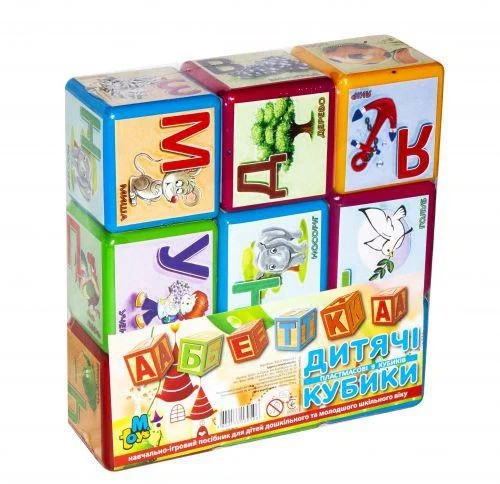 Розвиваюча іграшка для малюків MToys 14043 Кубики Абетка 9 шт.