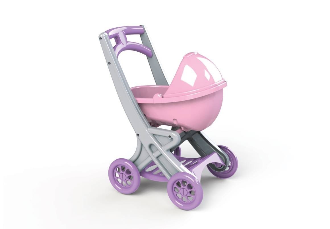 Коляска для ляльки Doloni 0121/04 Gray Pink з люлькою