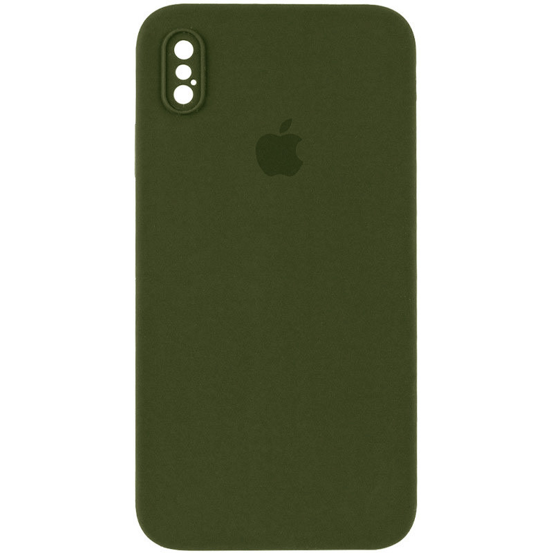Чохол-накладка EpiK Silicone Case Square Full Camera Protective (AA) для Apple iPhone XS Dark Olive