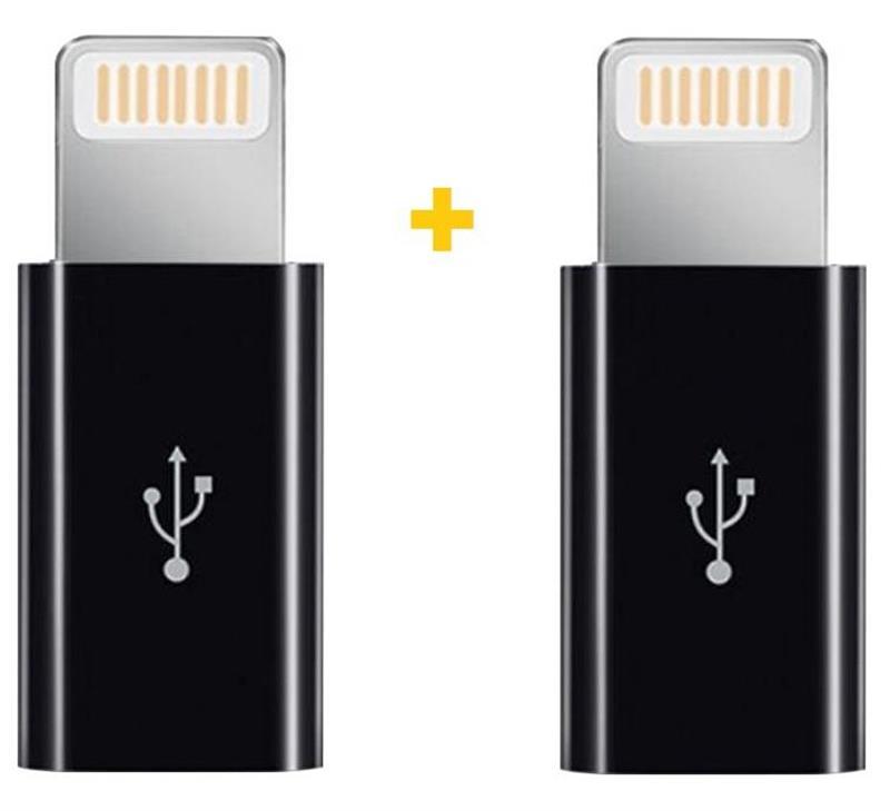 Перехідник XoKo AC-030 microUSB-Lightning Black 2шт. (XK-AC030-BK2)