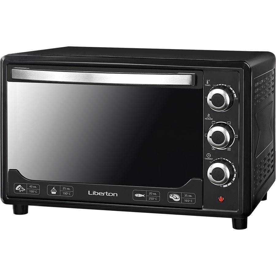 Електрична піч Liberton LEO-480 Black Mirror, 2000W, 48 л