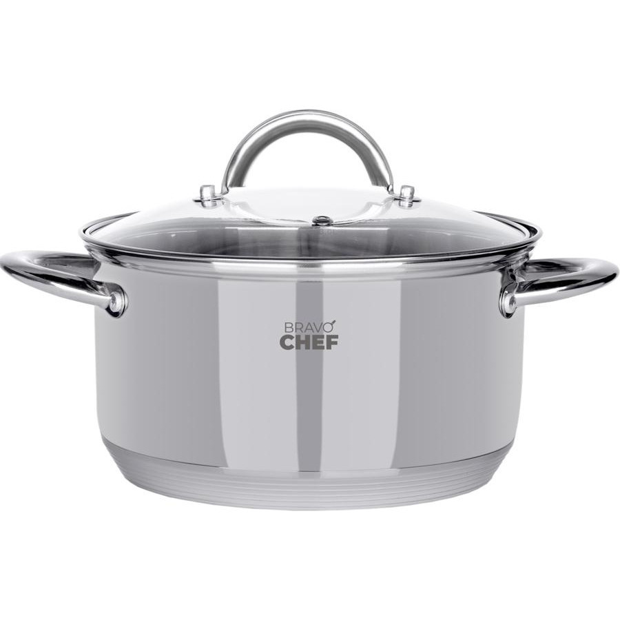 Каструля BRAVO CHEF BC-2001-16 Silver 16 см 1.9 л з кришкою BRAVO CHEF - купити в Україні