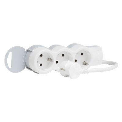 Мережевий фільтр Legrand 3x2K 5 м Gray White (695003)