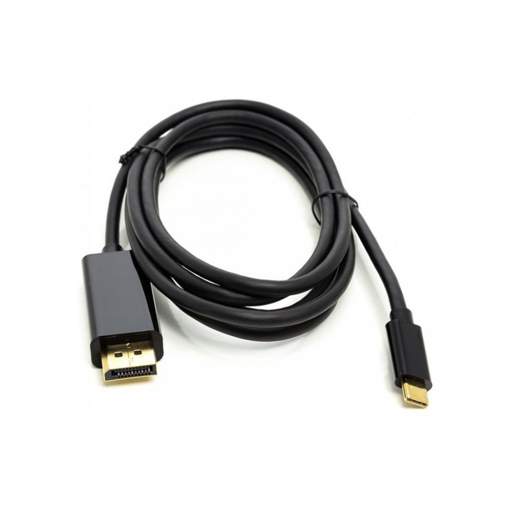 Відео-кабель PowerPlant Thunderbolt 3 USB-C(тато)-DisplayPort(тато ...