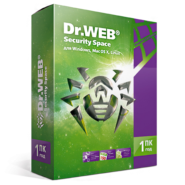 

Антивірус Dr. Web Security Space на 1 ПК/ 1рік Електронний ключ, Security Space