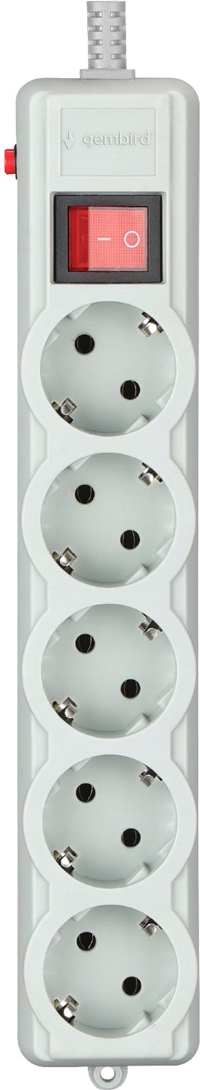 Мережевий фільтр Gembird SPG5-G-6G-PRO White 1.8м 5 розеток Gembird - купити в Україні