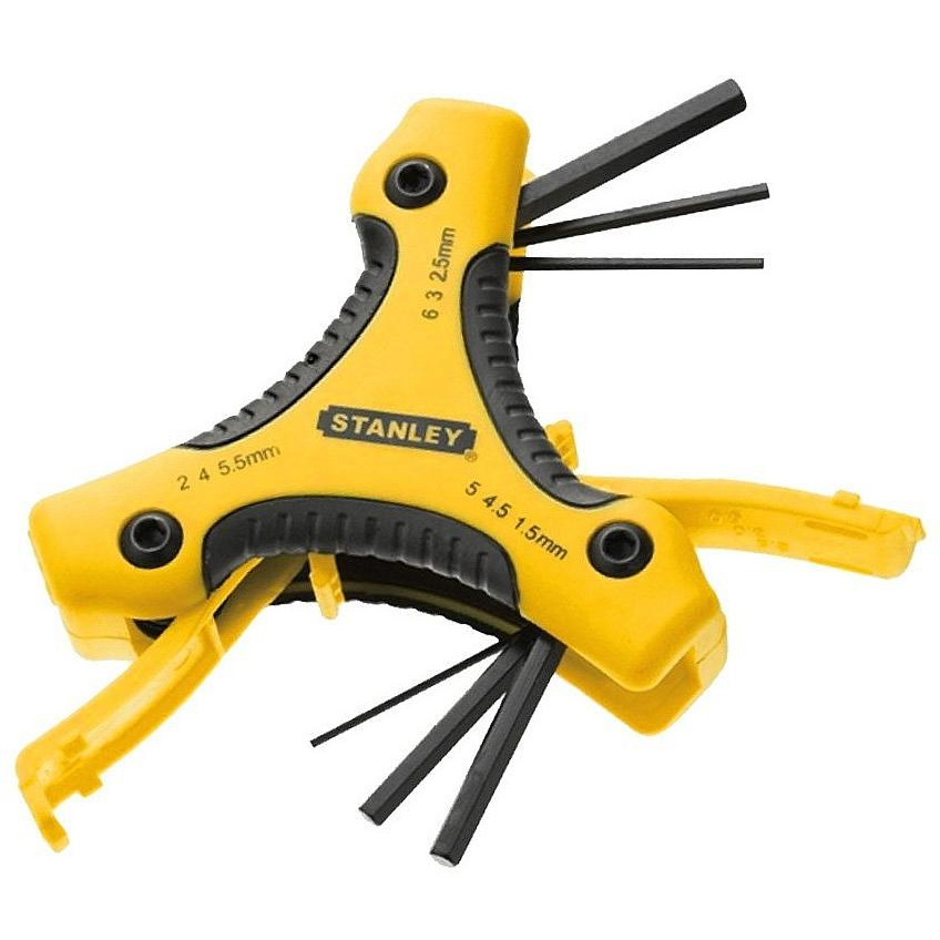 Набір шестигранних ключів Stanley 0-95-935 Black Yellow 9 шт Stanley - купити в Україні