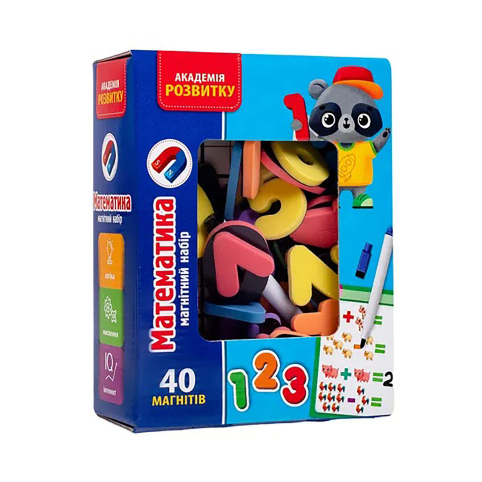 Настільна гра Vladi Toys VT5411-16 Магнітний набір. Математика Укр