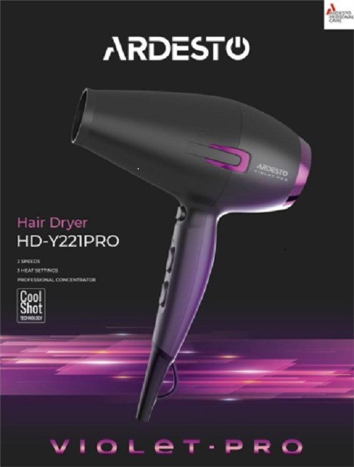 Фен Ardesto HD-Y221PRO Black Purple