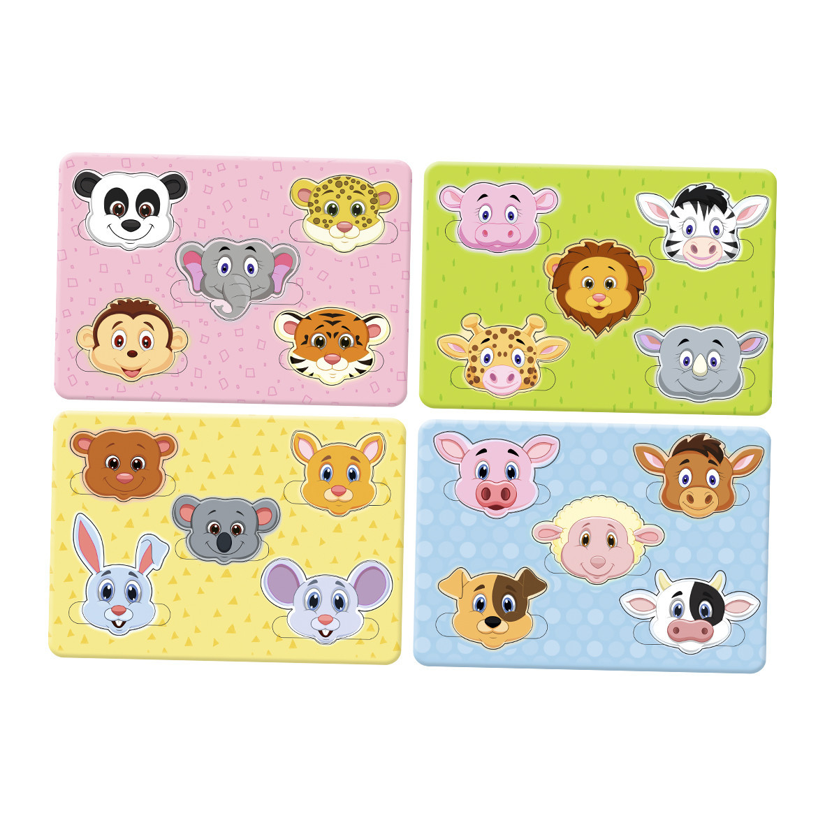 Пазл Ubumblebees PSD029 вкладиш Веселі мордочки дорожній варіант