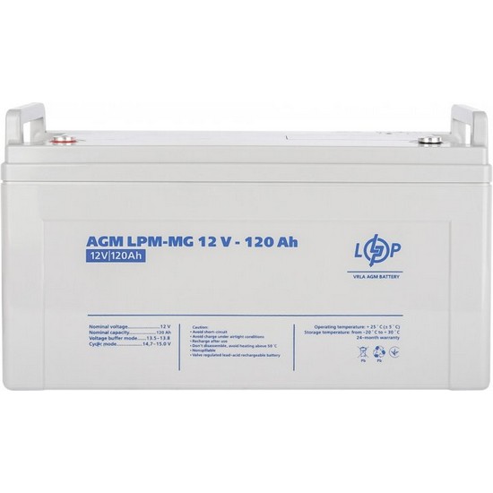 Акумулятор для ДБЖ LogicPower 12V - 120 Ah (LP3876) мультигелевий