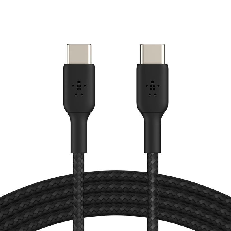 Дата-кабель Belkin Braided Silicone USB-C - USB-C Black 1m (CAB004BT1MBK)
