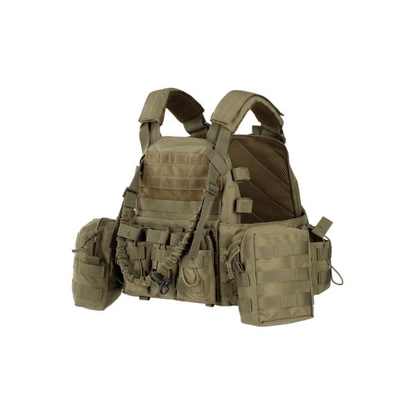 Тактичний жилет-плитоноска 2E Tactical 2E-MILPLACARR1-OG Тип 1 Молле Khaki з додатковими сумками 2E - купити в Україні