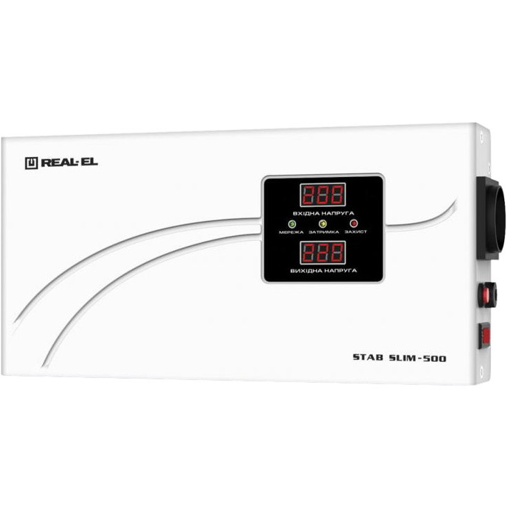 Стабілізатор напруги REAL-EL STAB SLIM-1000 White (EL122400007) REAL-EL - купити в Україні