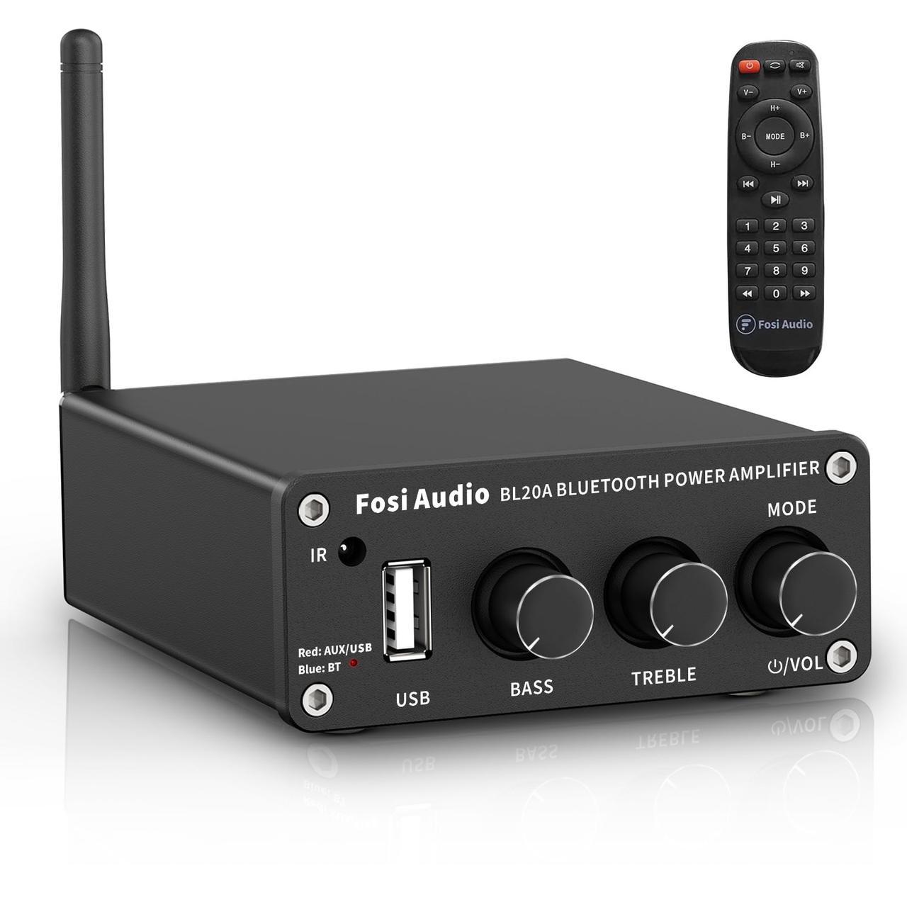 Підсилювач звуку Fosi Audio BL20A Black Bluetooth 5.0 2x100W Fosi Audio - купити в Україні