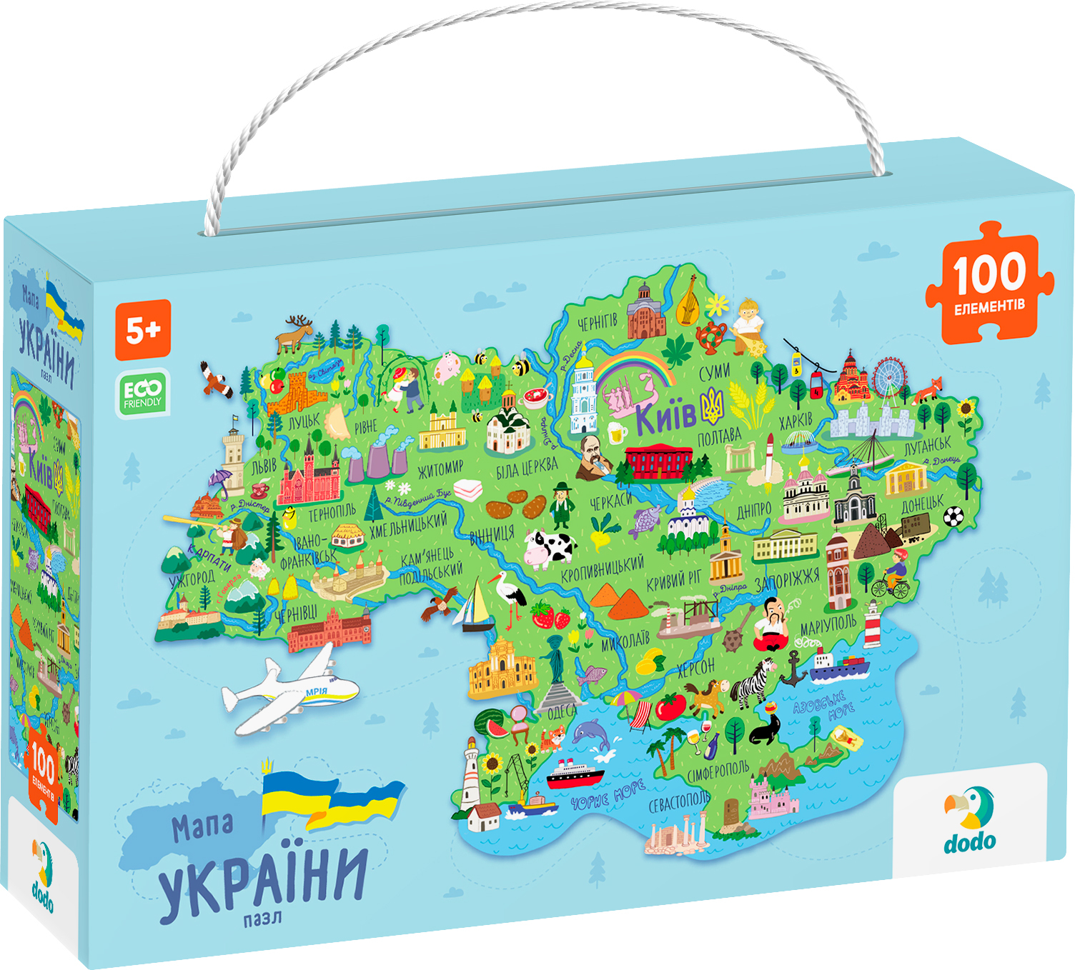 Пазл DoDo 300267 Мапа України 100 елементів